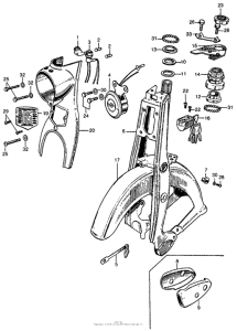 S65 Front fork + front fender