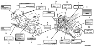GL1800 (ABS) Лейбл предостережения