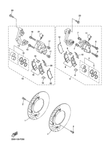 XVS1300A Передний суппорт
