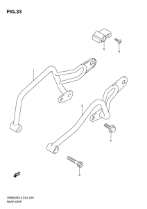 DR650 Задняя часть рукоятки
