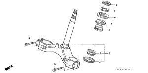 VTR1000SP Траверса нижняя