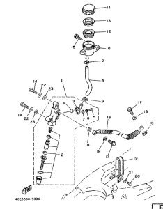 RD350LC Задний торм цилиндр