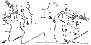 NPS50 Handle lever + switch + cable