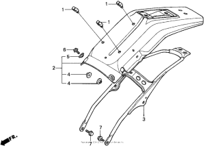 XR650L Задний бампер