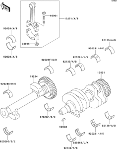 EX500 Коленвал