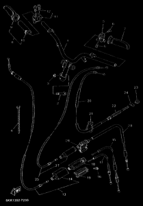 YN100 Рулевой рычаг и кабель