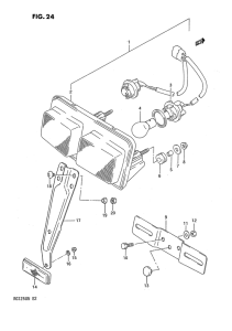 RG125 Задний комбинированный сигнал