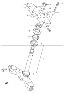 GSF600 Кронштейн передней вилки