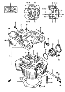 DR650 Головка цилиндров