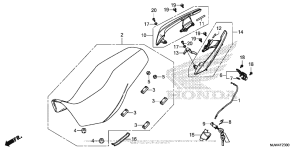 CB500X (ABS) Seat + Rear Grip