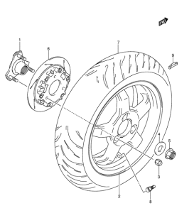 AN400 Rear wheel complete assy