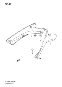 DL1000 Обтекатель задний
