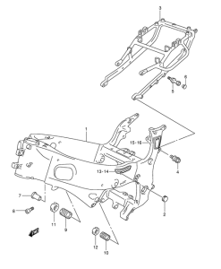 GSX1300R Frame comp