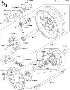 ZR1200 Заднее колесо и цепь
