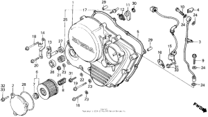  Крышка картера правая