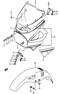 RG50 Headlamp housing - front fender