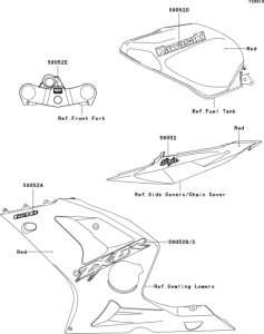 ZX636 Наклейки (red)(zx636-b1)