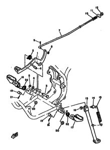 YZ50H Stand. footrest