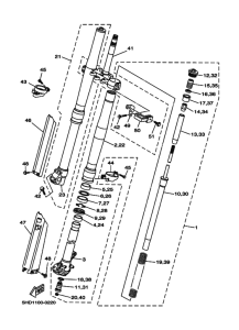 YZ125 YZ125M Вилка передней оси