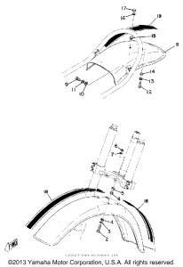 RT2MX Front fender - rear fender