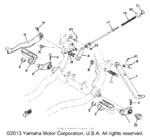 RT2MX Stand - footrest - brake pedal