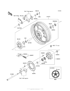 EX300 Rear Wheel / chain (Adfa)(Ca,us)