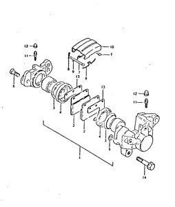 GSX750 Задний суппортs