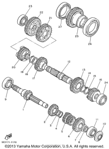 XV1100LC Трансмиссия