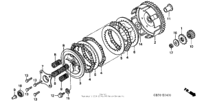 CR85RB Сцепление