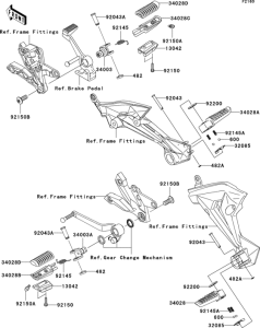 ZR750 Подножки