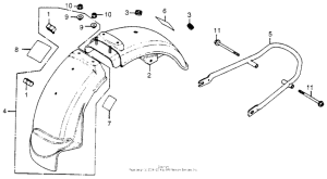 CB750 Задний бампер