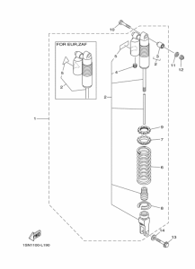 YZ85LW Задняя подвеска
