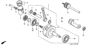CRM75R Crankshaft / piston