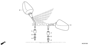 CB500X (ABS) Зеркало