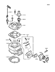 KMX50 Цилиндр и головка цилиндров
