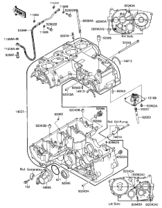 ZX600 Картер двигателя
