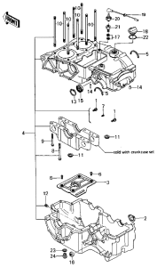KZ250 Картер двигателя