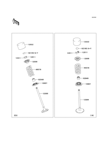 ZX1000 Клапана