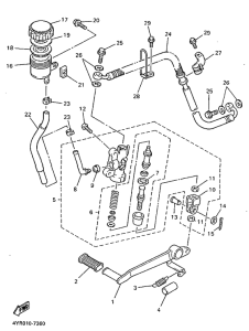 FZS600 Задний торм цилиндр