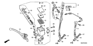 CB600F Fr. brake master cylinder