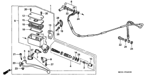 GL1500SE Главный цилиндр сцепления