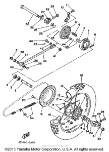 YZ125N Переднее колесо