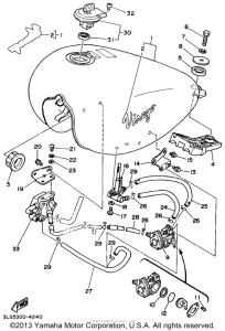 XV250 Топливный бак