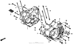TR200 Картер двигателя