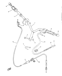 YA50R Steering handle. cable