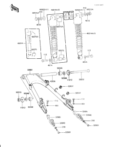 KZ1000 Swing arm / shock abbsorbers