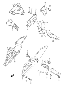 RGV250 Подножки