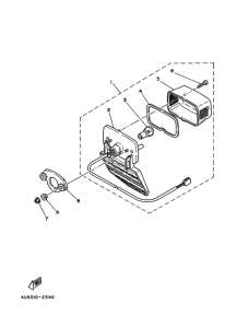 RX50 Габаритный задний фонарь