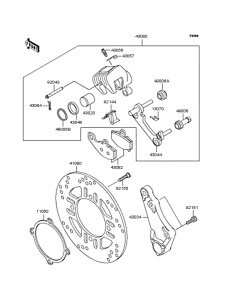 ZX400 Задний тормоз
