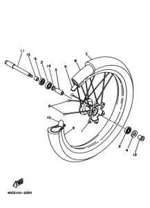 WR250Z Переднее колесо